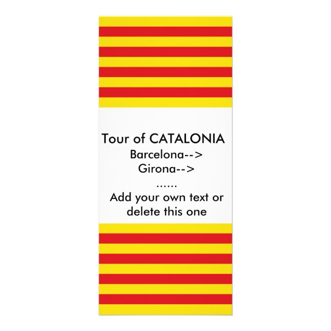 Carte Rack avec Drapeau Catalonia (Devant)