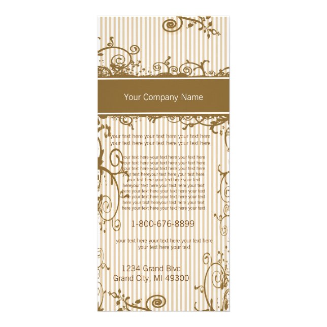 Carte rack Brown et blanc à rayures (Devant)