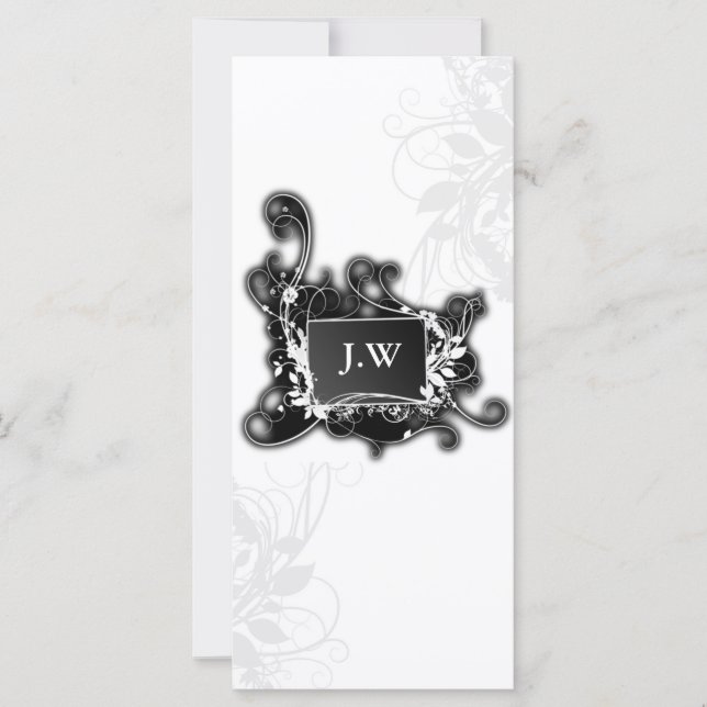carte rack chic noir et blanc Services (Devant)