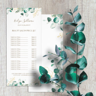Carte rack de liste de prix Eucalyptus