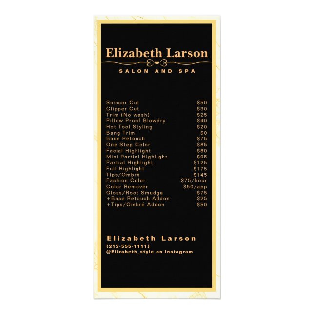 Carte Rack de salon de coiffure pour artiste de ma (Devant)