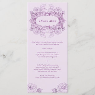 Carte Rack du menu Frame Antique Lilac
