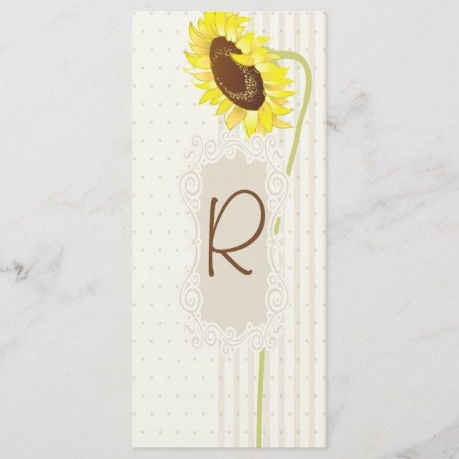 Carte Rack Du Programme Sunflowers Et Stripes (Devant)