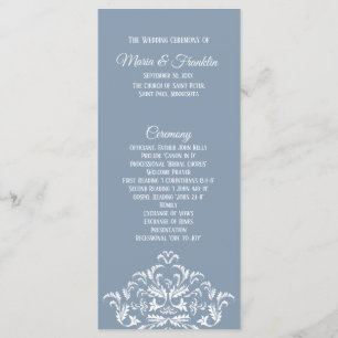 Carte rack Dusty Blue Elegant Damask Program
