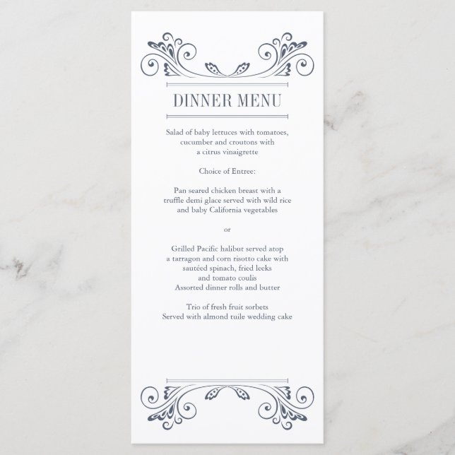 Carte Rack Menu Sconce Élégante Réception (Devant)