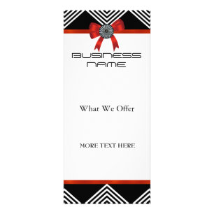 Carte rack noir blanc bande rouge Bow