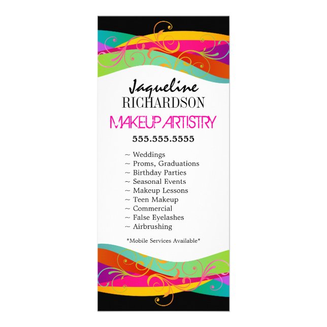 Carte rack personnalisée de maquillage (Devant)