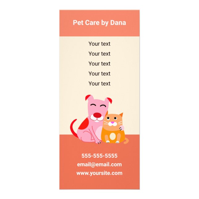 Carte rack pour soins pour animaux (Devant)