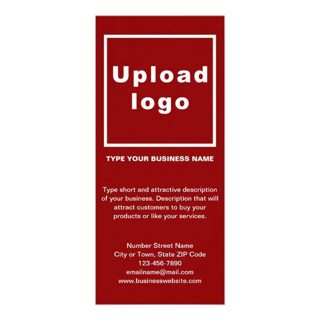 Carte rack rouge d'entreprise (Devant)