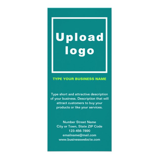 Carte rack Turquoise pour entreprise (Devant)