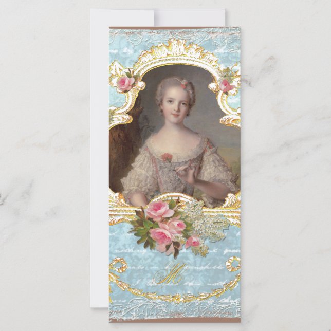 Carte Rack Young Marie Antoinette en Rose (Devant)