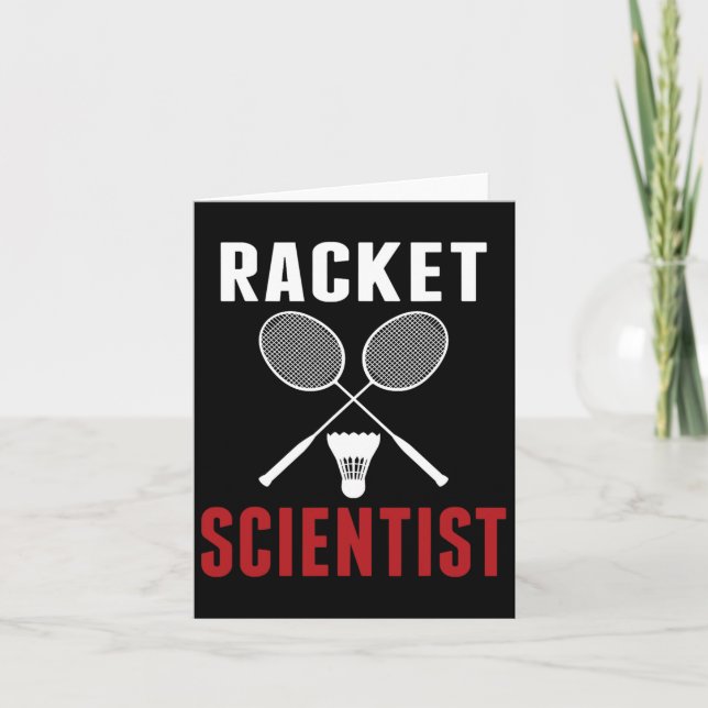 Carte Racket scientifique Funny Badminton Maman Papa (Devant)