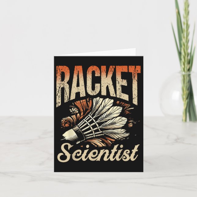 Carte Racket Scientifique Shuttle Joueur Badminton (Devant)