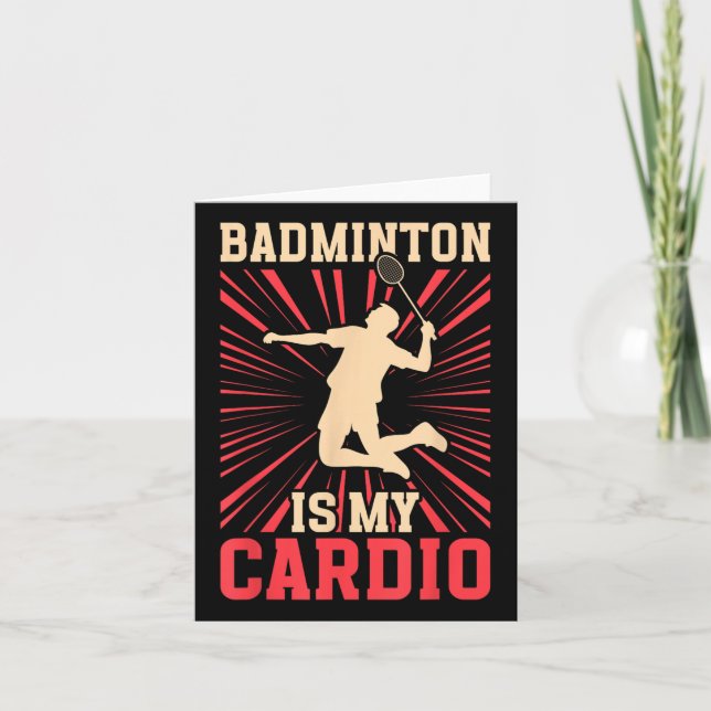 Carte Racket Shuttle Badminton Est Mon Cardio Birdie (Devant)