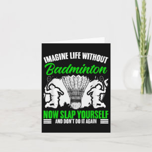 Carte Racket Shuttle Sport Hobby Life Sans Badminton