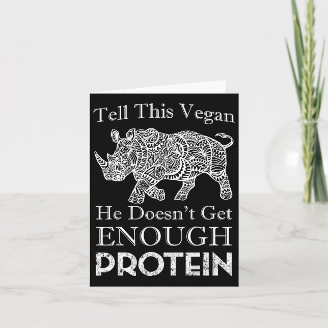 Carte Racontez à ce Vegan Assez Protein Vegan Bodybuildi (Devant)