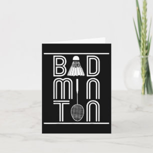 Carte Racquet Smash Shuttle Joueur Badminton