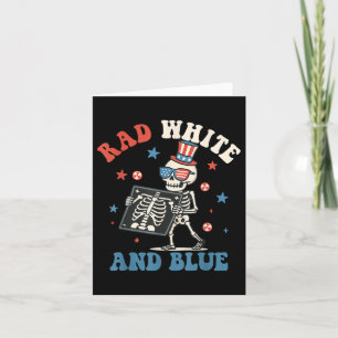 Carte Rad Blanc Et Bleu Squelette Radiologie Patriotique