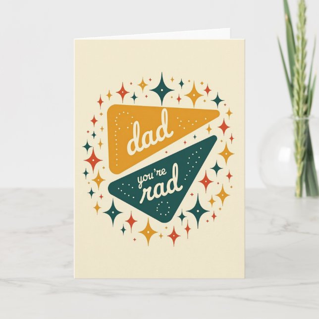 Carte Rad Dad Retro Starburst (Devant)