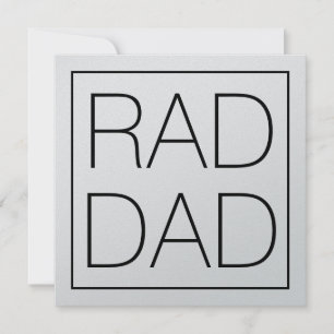 Carte Rad Papa noir typographie carré minimaliste modern