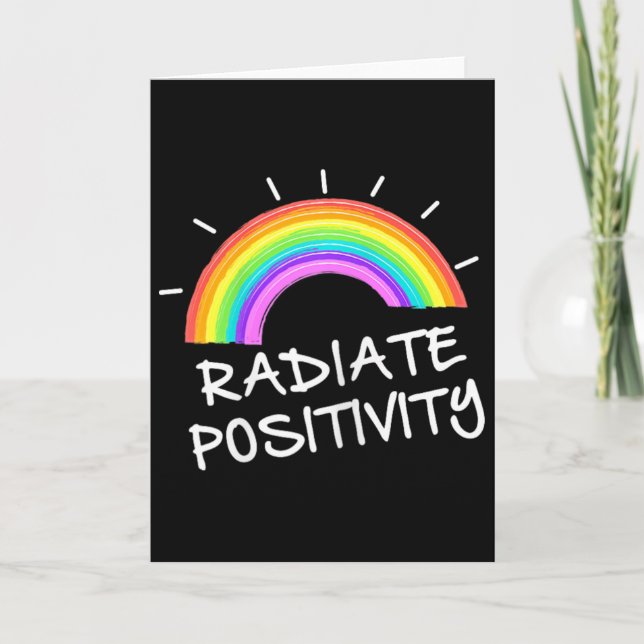 Carte Radiate Positivity Rainbow Casual Funny  (Devant)