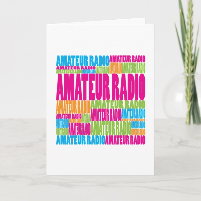 Carte Radio amateur colorée (Devant)