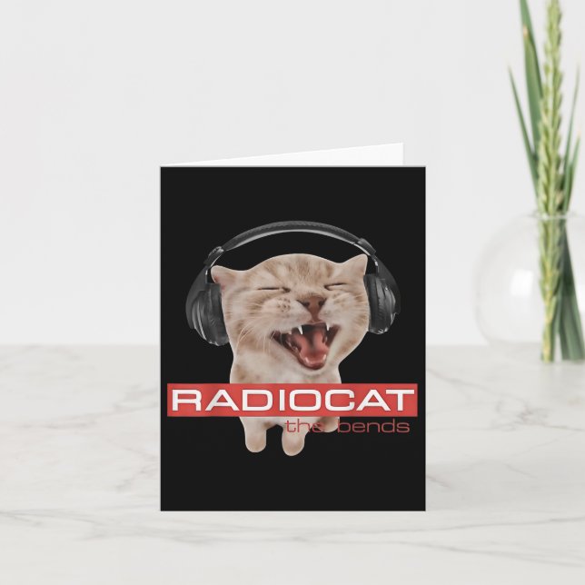 Carte Radiocat The Bends Funny Music Chat Mème Chat Mama (Devant)