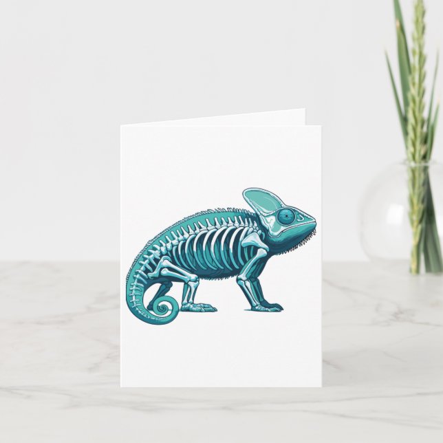 Carte Radiographie de l'anatomie du corps du caméléon à  (Devant)