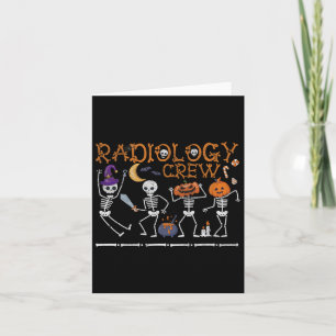 Carte Radiologie Crew Dancing Skeleton Drôle Halloween P
