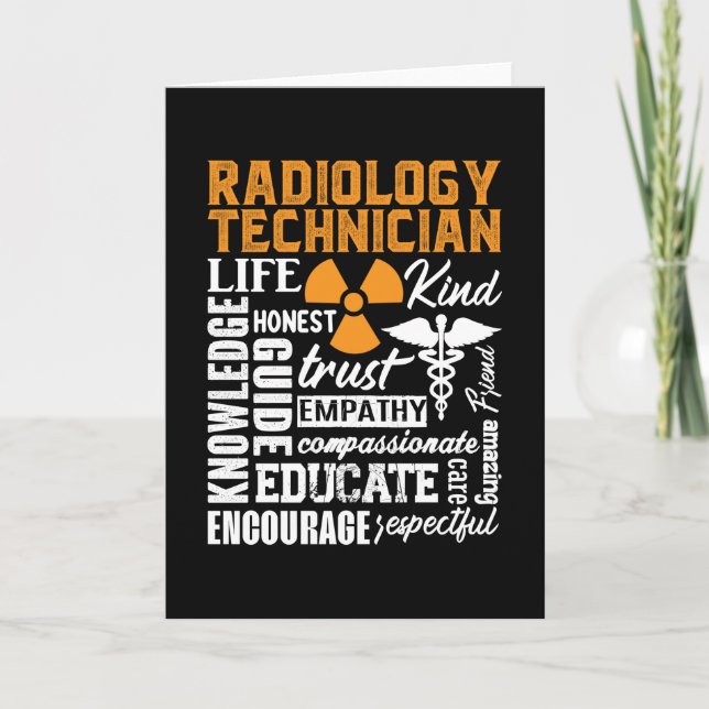 Carte Radiology Technician Rad Tech Technologist Xray (Devant)