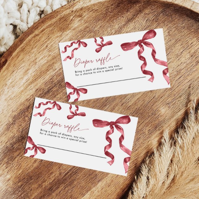 Carte Raffin Burgundy Bow (Créateur téléchargé)