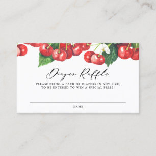 Carte Raffin Watercolor Red Cherries Garland Diape