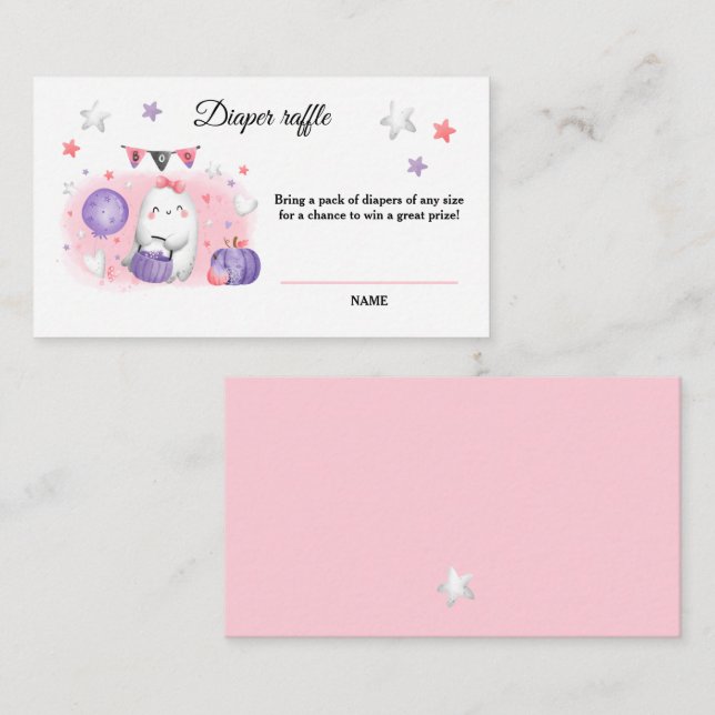 Carte Raffle de la couche de douche de bébé d'Hall (Devant / Derrière)