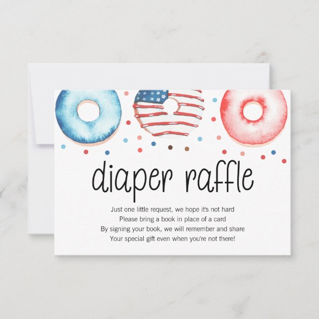 Carte Raffle Patriotic Donut Baby Sprinkl Diaper (Devant)