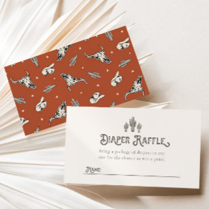 Carte Raffle Wild West Diaper   Baby shower occide