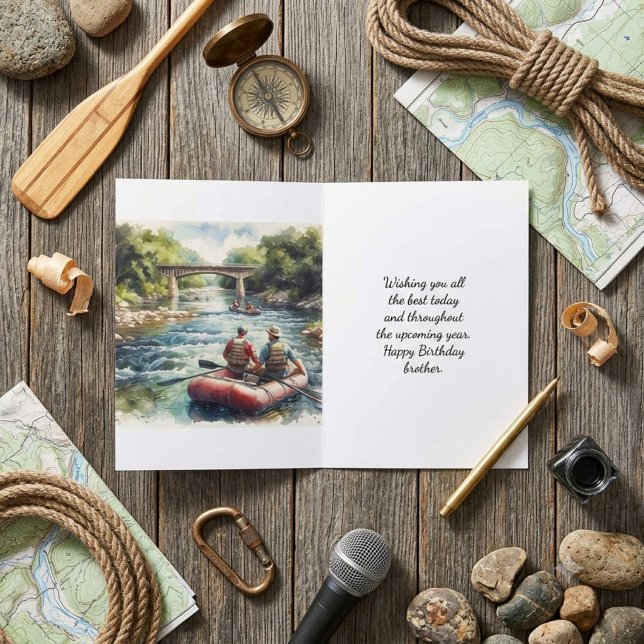 Carte Rafting en eaux vives pour l'anniversaire d'un frè (Créateur téléchargé)