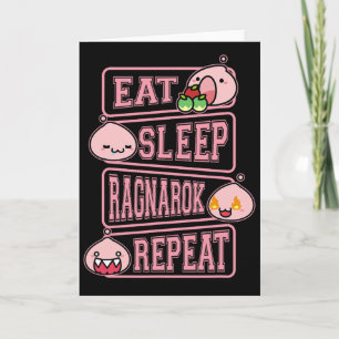 Carte Ragnarok Poring Manger Dormir Répéter T-Shirt de G