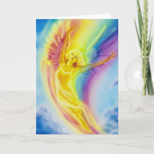 Carte Rainbow Angel Greeting Card