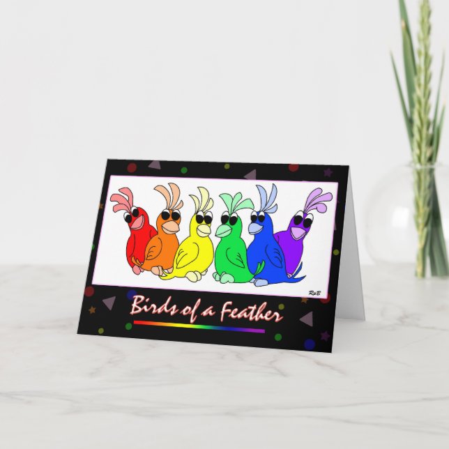 Carte Rainbow Birds (Devant)