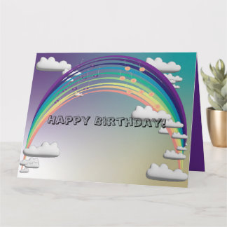 Carte Rainbow Birthday Card