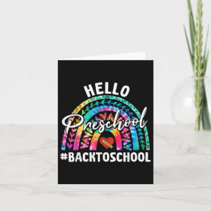Carte Rainbow Bonjour Préscolaire Retour À L'École Ensei