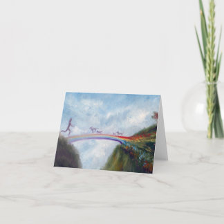 Carte Rainbow Bridge Chien Chat Heaven Card par Violano