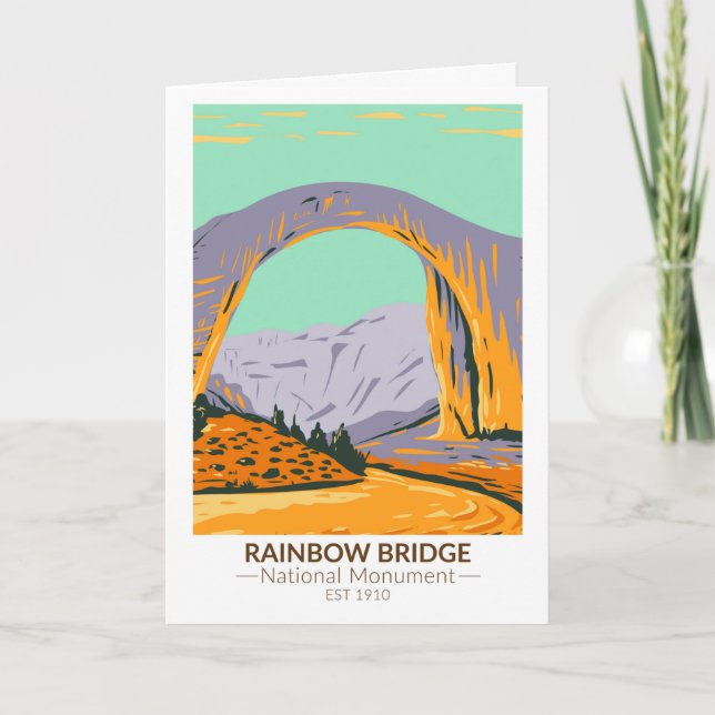 Carte Rainbow Bridge National Monument Utah Vintage (Devant)