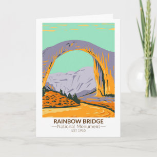 Carte Rainbow Bridge National Monument Utah Vintage