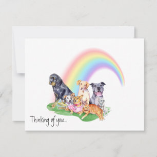 Carte Rainbow Bridge - Perte d'animal de compagnie