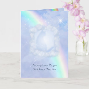 Carte Rainbow Bridge Pet Perdre avec votre texte et votr