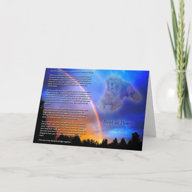 Carte Rainbow Bridge Sympathy Card (Devant)