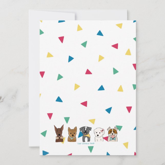 Carte Rainbow Confetti/Puppy Friends (Devant)