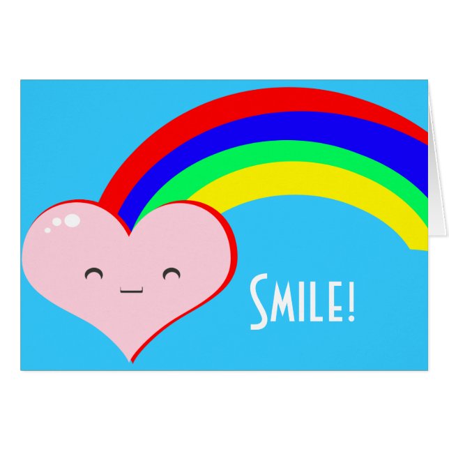 Carte Rainbow Cute Personnalisée (Devant Horizontal)