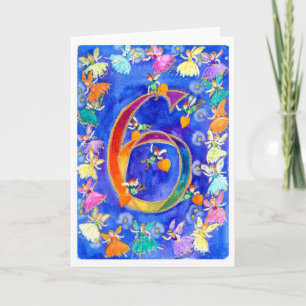 Carte Rainbow Fairy Joyeux sixième anniversaire